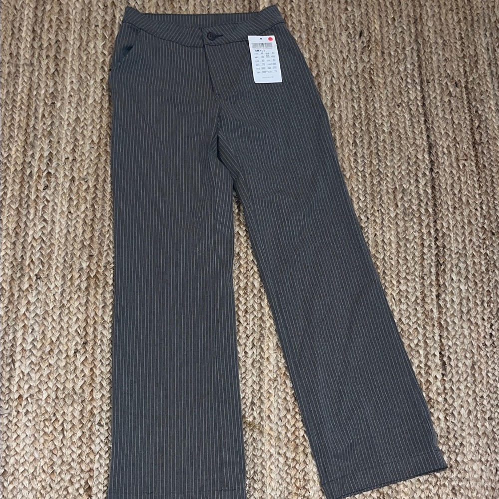 Brandy Melville Charcoal Pinstripe Trousers